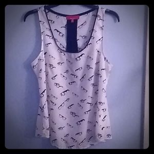 Red Saks Fifth Avenue Women's Printed Tank Top